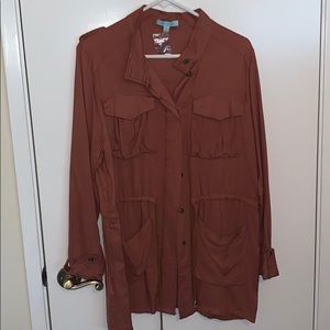 NWT Button Front Utility Top